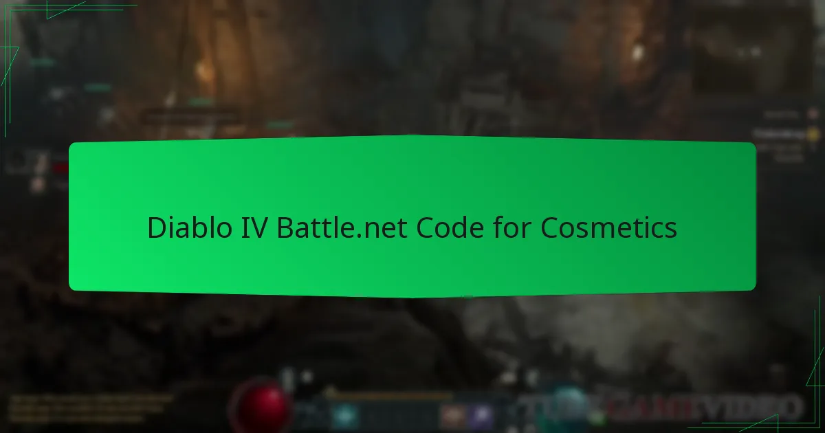 Diablo IV Battle.net Code for Cosmetics