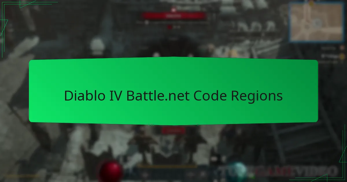 Diablo IV Battle.net Code Regions
